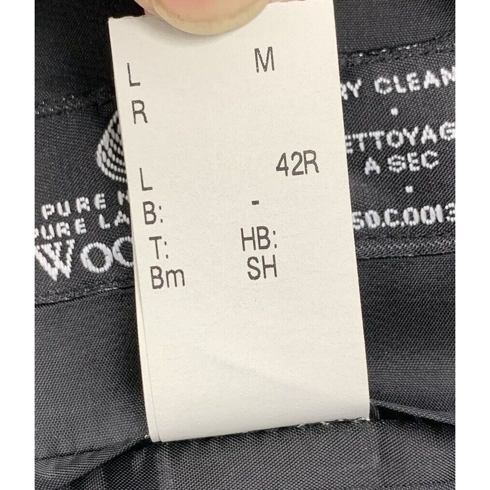 Calvin Klein 2 Piece Suit 42R Pants 38X29 Black Pure Wool Canada Teamster 1998 - Picture 11 of 16
